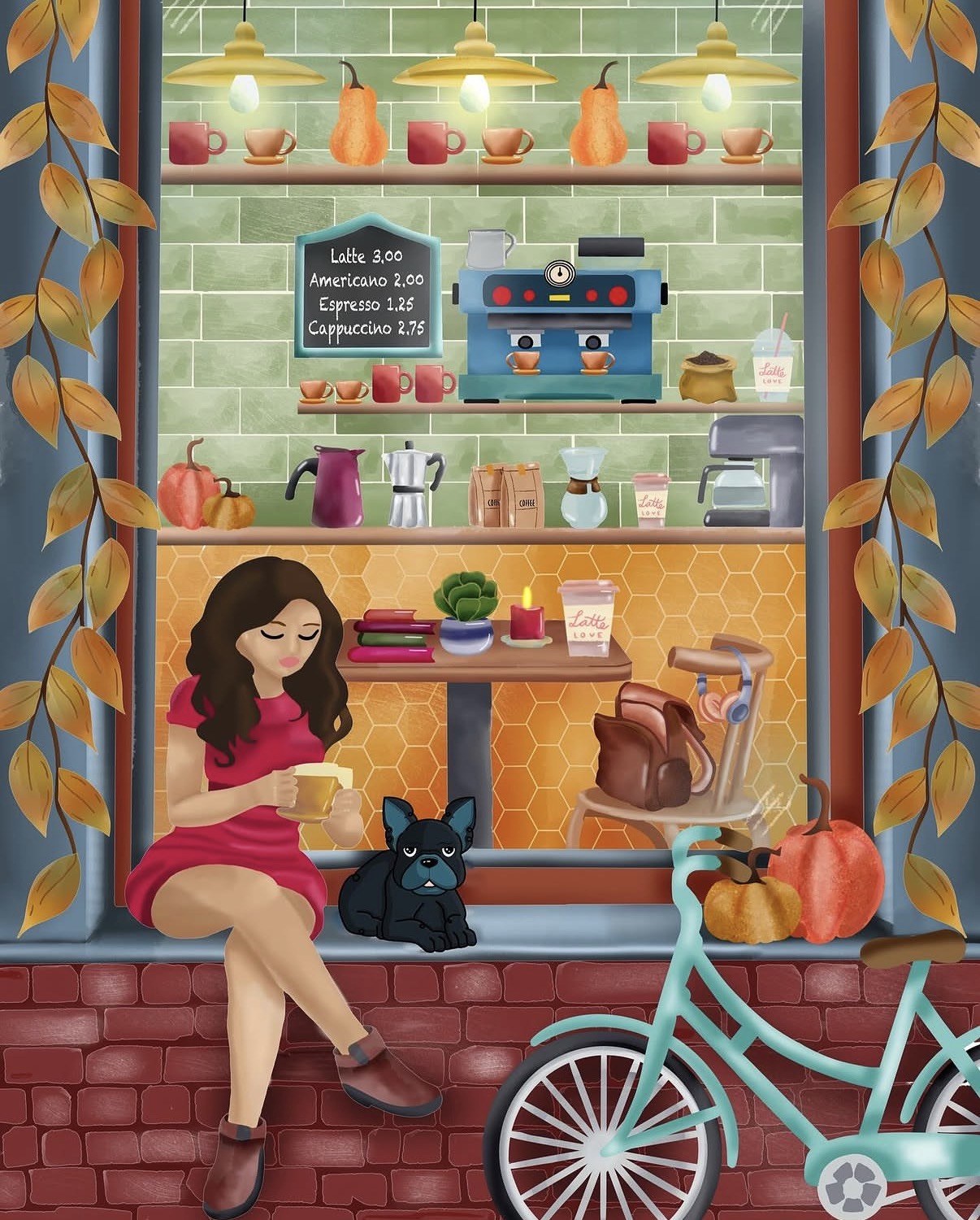 Autumn Coffee Shop artwork