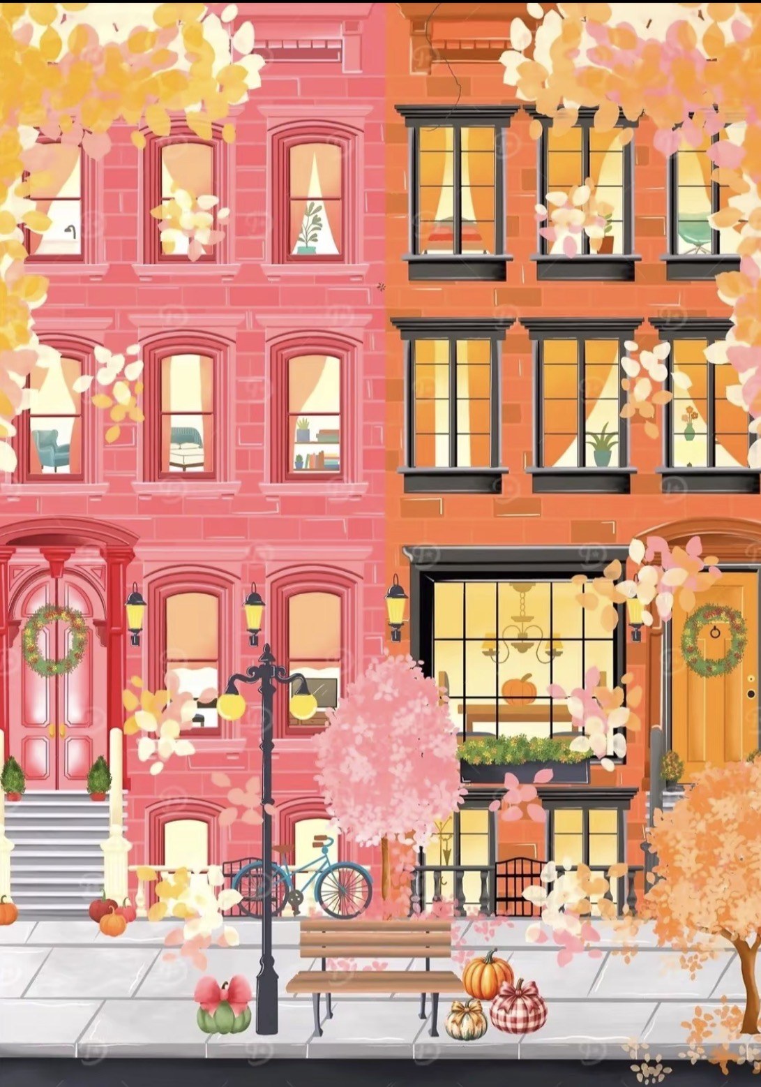 Autumn Townhouses artwork