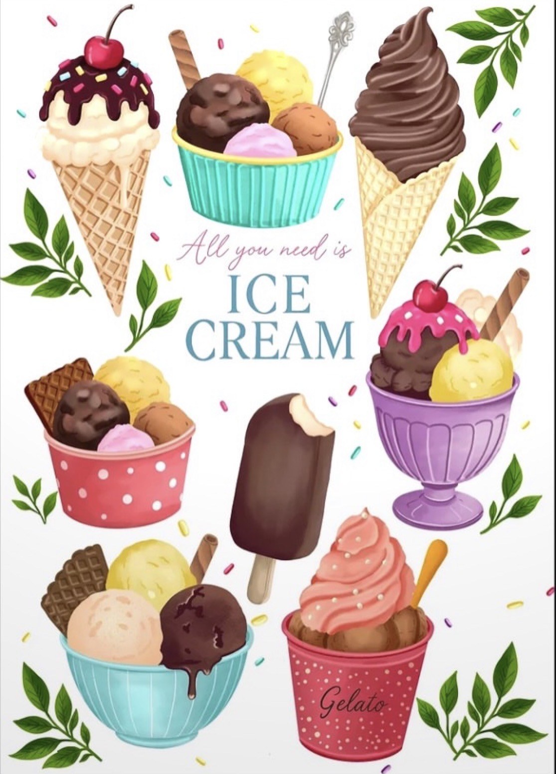 Ice Cream Collage artwork