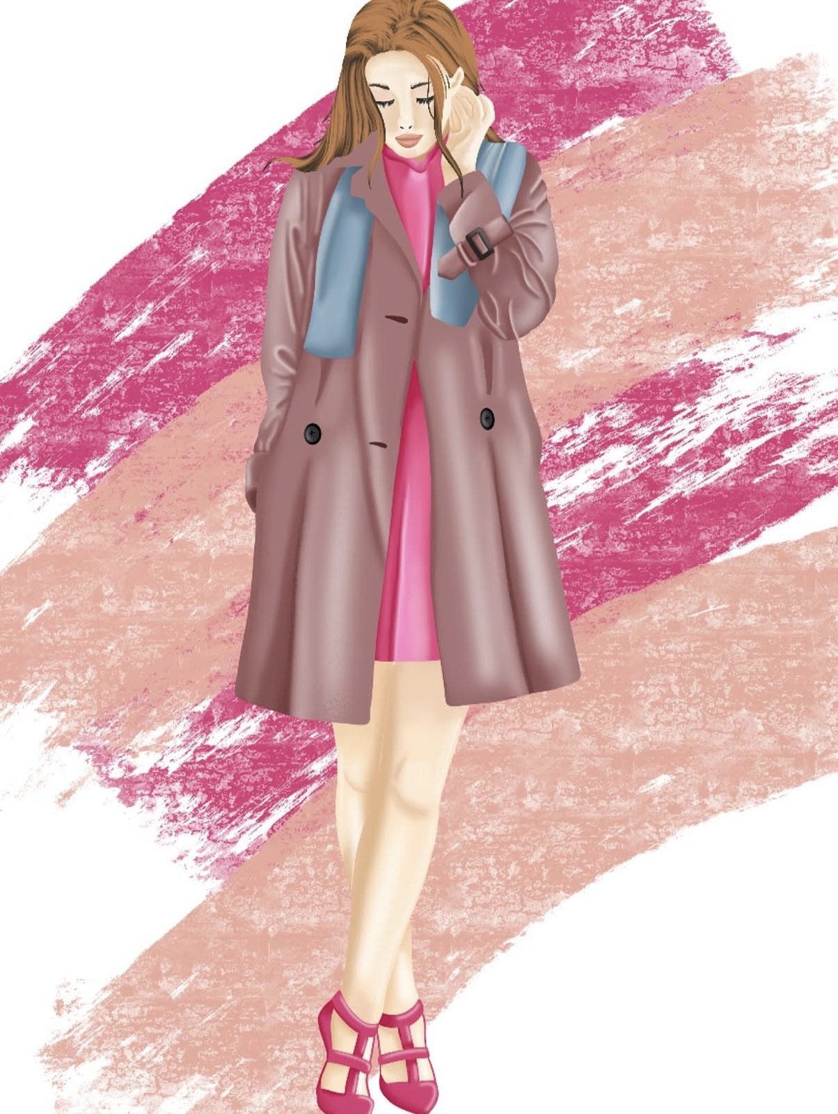 Woman in Pink artwork